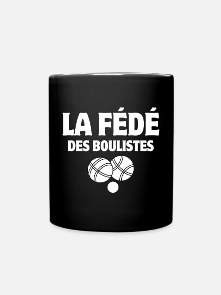 pétanque, fan de pétanque, jouer à la pétanque - Mug uni - noir