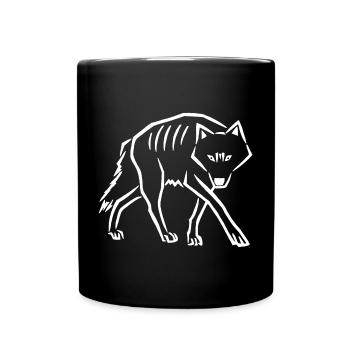 Stufen nach unten (weiß) - Tasse einfarbig - Schwarz - Vorne