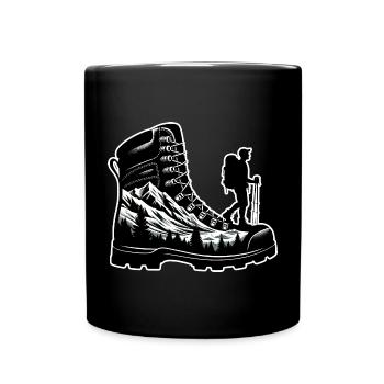 Chaussure randonnée Montagne Trekkeur Randonneur - Mug uni - noir - Devant