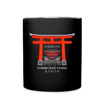 Japan, Kyoto, Fushimi Inari Shrine - Taisha - Full Colour Mug - black - Front
