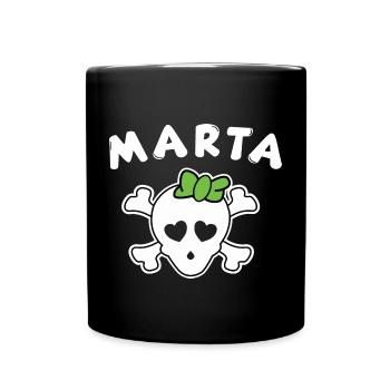 Piratin Marta Design für Mädchen und Frauen - Tasse einfarbig - Schwarz - Vorne