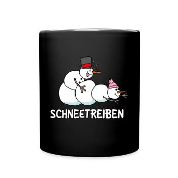 Schneetreiben - Tasse einfarbig - Schwarz - Vorne