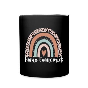 Home Economist Rainbow Leopard Funny Home - Full Colour Mug - black - Front