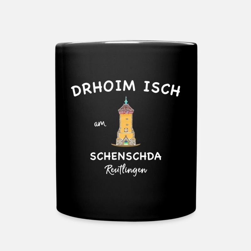 Reutlingen, Tübinger Tor, Schwäbisch Handzeichnung - Tasse einfarbig - Schwarz