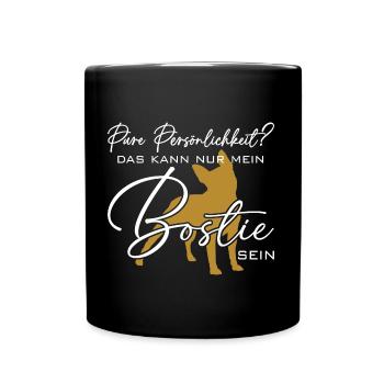 Bostie Boston Terrier pure Persönlichkeit - Tasse einfarbig - Schwarz - Vorne