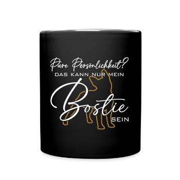Bostie Boston Terrier pure Persönlichkeit - Tasse einfarbig - Schwarz - Vorne