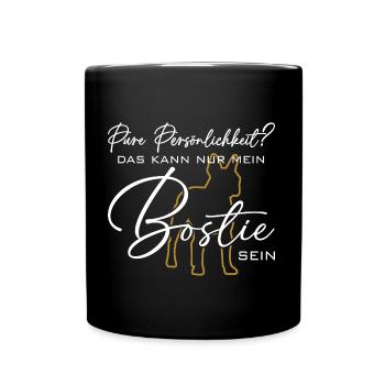 Bostie Boston Terrier pure Persönlichkeit - Tasse einfarbig - Schwarz - Vorne