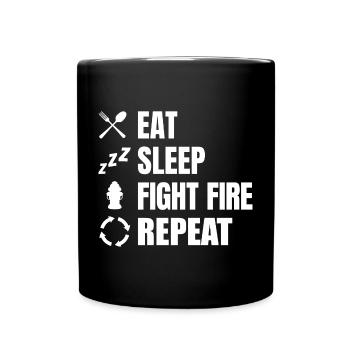 Firefighters Schedule - Full Colour Mug - black - Front