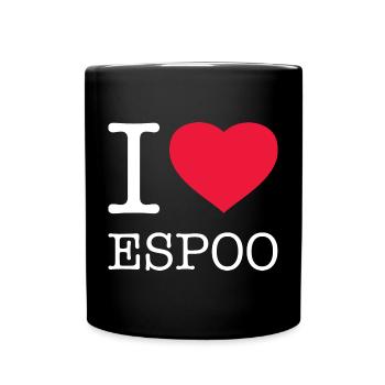 I LOVE ESPOO - Tasse einfarbig - Schwarz - Vorne