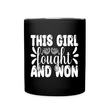 Autonomisation de la fille citation typographie conception - Mug uni - noir - Devant