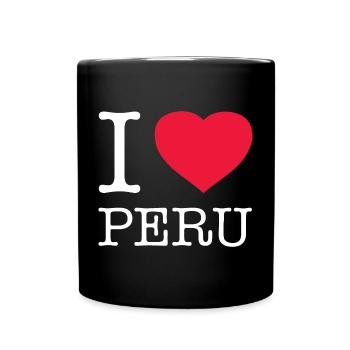 J’AIME LE PÉROU - Mug uni - noir - Devant