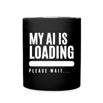 Humorous loading screen graphics - Full Colour Mug - black - Front