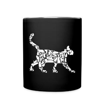 Dessin de chat - Mug uni - noir - Devant