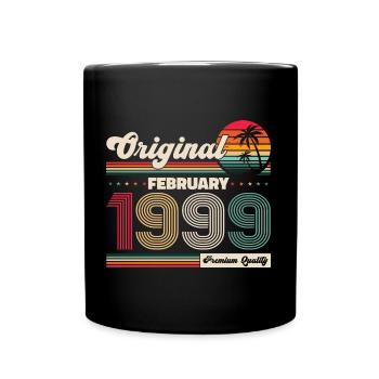25e anniversaire Original Février Année 1999 - Mug uni - noir - Devant