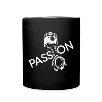 passion piston voitures moteur muscle cars symbole icône - Mug uni - noir - Devant