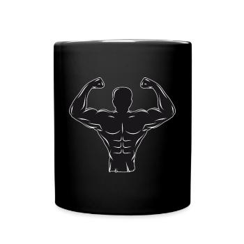 Bodybuilder Motiv für Fitness- und Gym-Begeisterte - Tasse einfarbig - Schwarz - Vorne