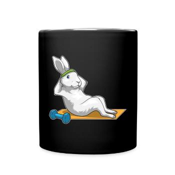 Bunny Abdominal Training Bodybuilding - Full Colour Mug - black - Front