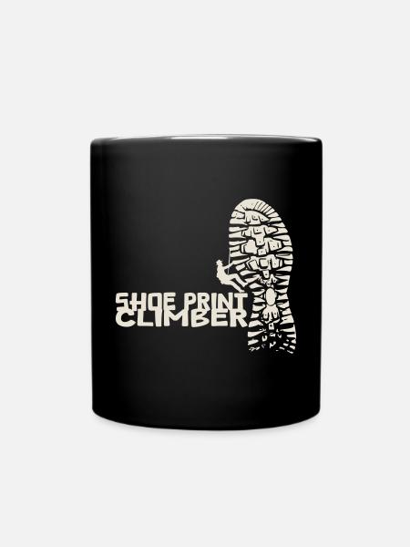 Shoe Print Climber [Weiß] - Tasse einfarbig - Schwarz