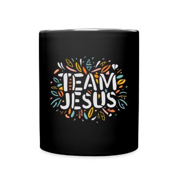 I am Jesus – colorful message - Full Colour Mug - black - Front