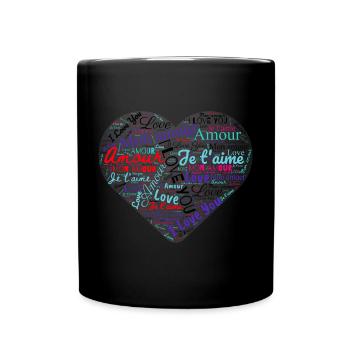 MAMAN. FÊTE DES MÈRES - Mug uni - noir - Devant