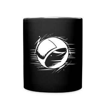 Volleyball Ball Skizze - Tasse einfarbig - Schwarz - Vorne