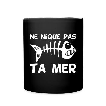 La mer se meurt - Mug uni - noir - Devant
