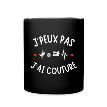 Sewing, embroidery, sewing machine - Full Colour Mug - black - Front