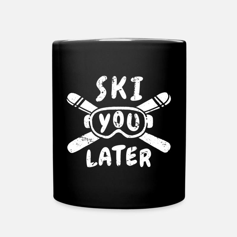Skiez-vous plus tard - Mug uni - noir