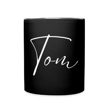 Tom Name T-Shirt Geschenk Für Männer - Tasse einfarbig - Schwarz - Vorne