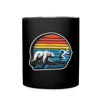 Stay Motivated - Tasse einfarbig - Schwarz - Vorne