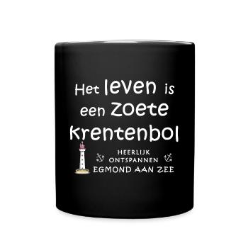 Egmond aan zee, Bergen Niederlande Rosinenbrötchen - Tasse einfarbig - Schwarz - Vorne
