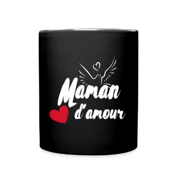 Maman d'amour - Mug uni - noir - Devant
