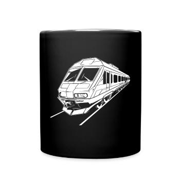 Dessin de train - Mug uni - noir - Devant