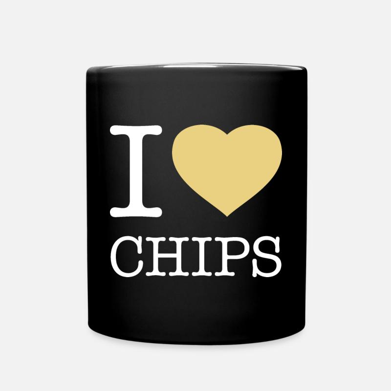 J’ADORE LES CHIPS - Mug uni - noir