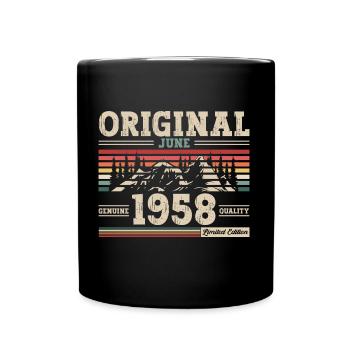 Original June 1958 Vintage 1958 Birthday 1958 - Full Colour Mug - black - Front