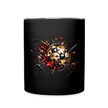 Joueurs de soccer dynamiques qui jouent au soccer - Mug uni - noir - Devant