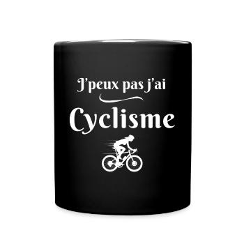 Radfahren, Radfahren, Radfahren - Tasse einfarbig - Schwarz - Vorne