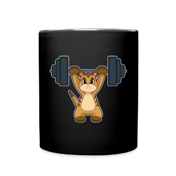 Culturiste Bodybuilder Barre, Bodybuilding - Mug uni - noir - Devant