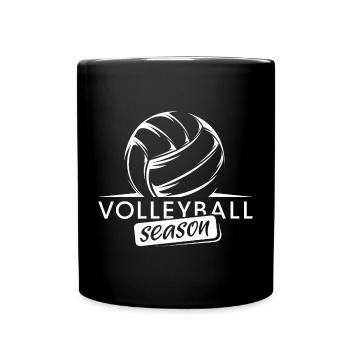 Saison de volley-ball Logo de l’équipe de beach-volley - Mug uni - noir - Devant