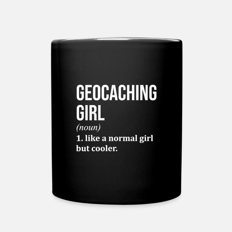 Geocaching - Tasse einfarbig - Schwarz