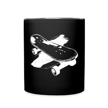 Croquis de planche à roulettes - Mug uni - noir - Devant
