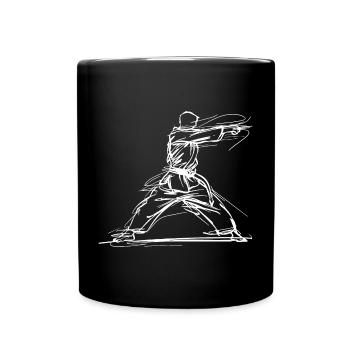 Karateka Sketch - Full Colour Mug - black - Front