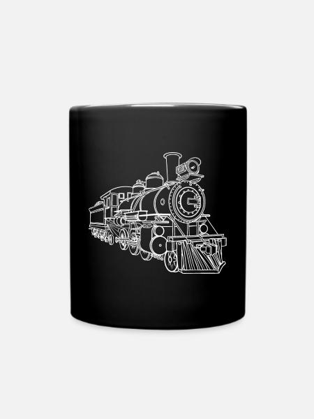 Railway Sketch - Full Colour Mug - black