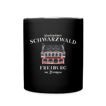 Freiburg im Breisgau, Schwarzwald, Deutschland - Tasse einfarbig - Schwarz - Vorne