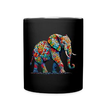 Elephant - Full Colour Mug - black - Front