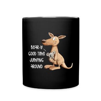 Droll kangourou avec koala bear Good Time - Mug uni - noir - Devant