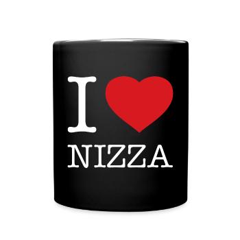 I LOVE NIZZA - Tasse einfarbig - Schwarz - Vorne