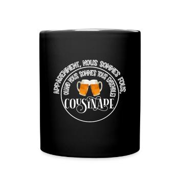Cousinade + year or date to personalise - Full Colour Mug - black - Front