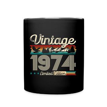 50ème Anniversaire Légende Millésime 1974 Millésime 1974 - Mug uni - noir - Devant