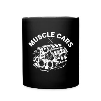 muscle cars moteur v8 cylindre bog block symbole - Mug uni - noir - Devant